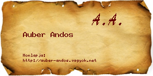 Auber Andos névjegykártya